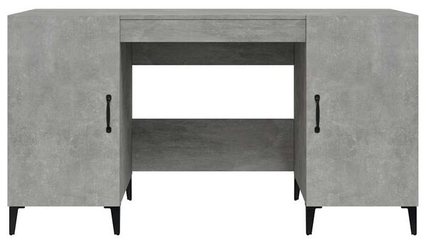 Betonszürke szerelt fa íróasztal 140 x 50 x 75 cm