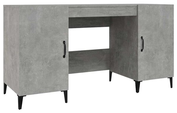 Betonszürke szerelt fa íróasztal 140 x 50 x 75 cm