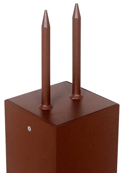 Les Jardins LED napelemes talapzatlámpa Tradition Sensor Corten 40cm, dimmelhető, Barna / rozsda, Alumínium, Modern