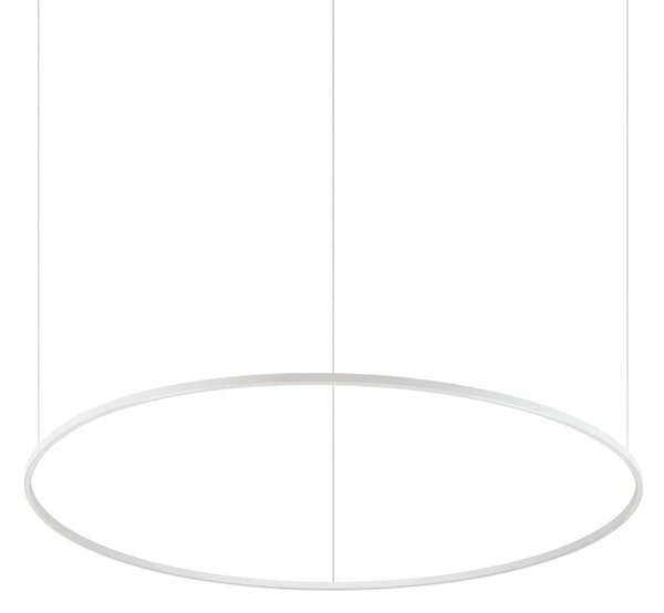 IDEAL LUX Ideal Lux LED függőlámpa Oracle Slim fehér 3,000 K Ø 150 cm, Fehér / opál, Nappali / Étkező, Alumínium, Modern
