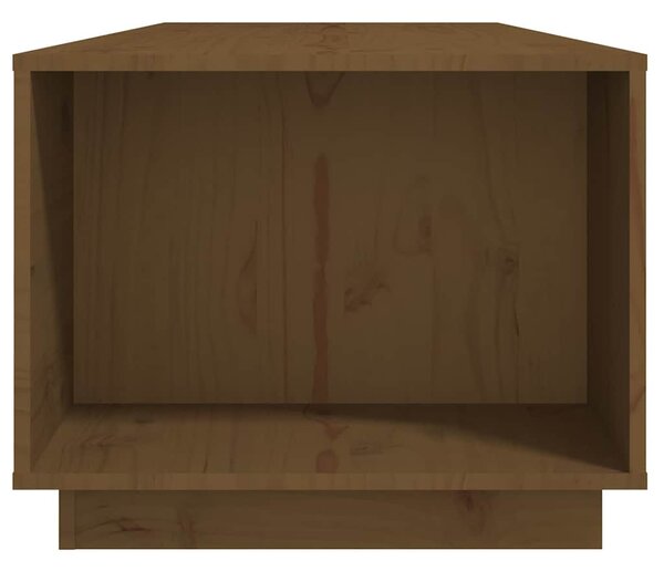 Mézbarna tömör fenyőfa dohányzóasztal 110 x 50 x 40 cm