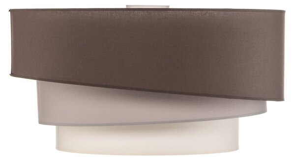 Euluna Trio Max takaró, Ø60cm, cappuccino/ecru/szürke, dimmelhető, Barna / rozsda, Nappali / Étkező, Textil / szövet / selyem, Modern