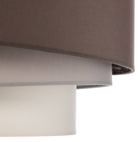Euluna Trio Max takaró, Ø60cm, cappuccino/ecru/szürke, dimmelhető, Barna / rozsda, Nappali / Étkező, Textil / szövet / selyem, Modern