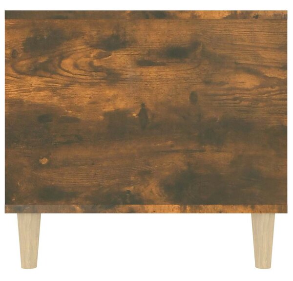 Füstös tölgy színű szerelt fa dohányzóasztal 90x49x45 cm