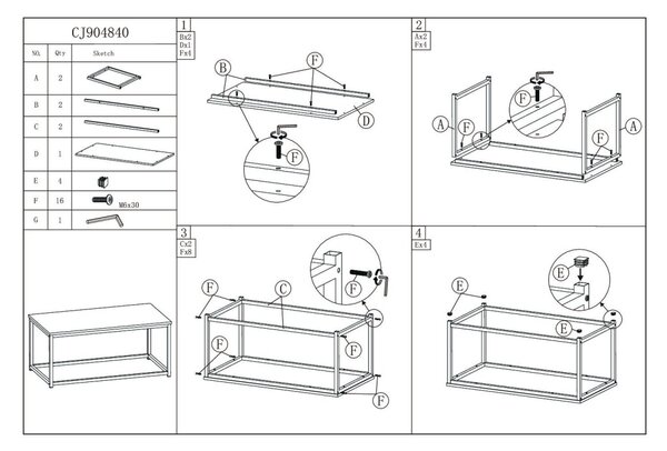 Intenso Home loft stílusú szögletes dohányzóasztal fém lábbal 90 x 40cm (Sonoma tölgy) | Masszív fém váz