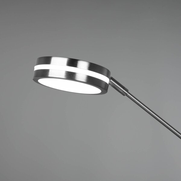 Trio Lighting LED mennyezeti lámpa Franklin, olvasólámpa, matt nikkel, dimmelhető, Alu / szürke / cink, Nappali / Étkező, fém, Modern
