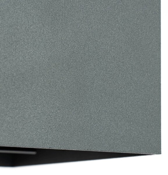 PRIOS Prios LED napelemes fali lámpa Lius, magasság 15 cm, mozgásérzékelővel, Fekete, Alumínium, Modern
