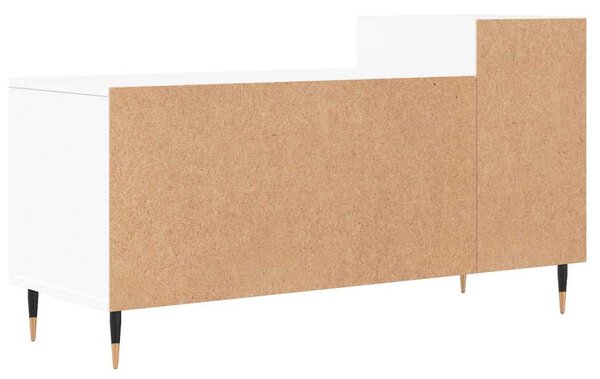 Fehér szerelt fa TV-szekrény 100x35x55 cm