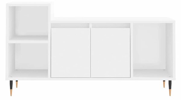 Fehér szerelt fa TV-szekrény 100x35x55 cm