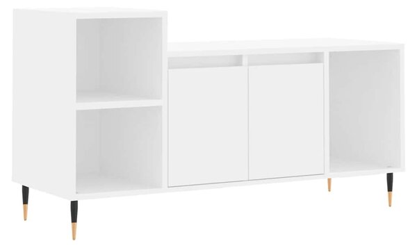 Fehér szerelt fa TV-szekrény 100x35x55 cm
