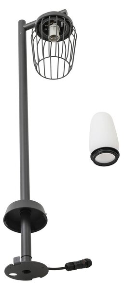 Lucande útvilágítás Chandan, 100 cm, fekete, alumínium, dimmelhető, Fekete, Alumínium, Modern