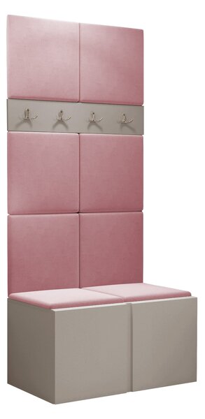 Előszoba garnitúra Pinis IV, 186x84x46cm, Kasmír, Laminált forgácslap, Kárpit