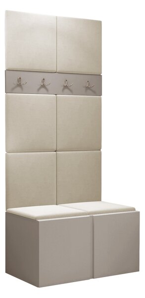 Előszoba garnitúra Pinis IV, 186x84x46cm, Kasmír, Laminált forgácslap, Kárpit