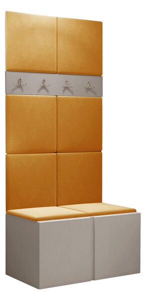 Előszoba garnitúra Pinis IV, 186x84x46cm, Kasmír, Laminált forgácslap, Kárpit