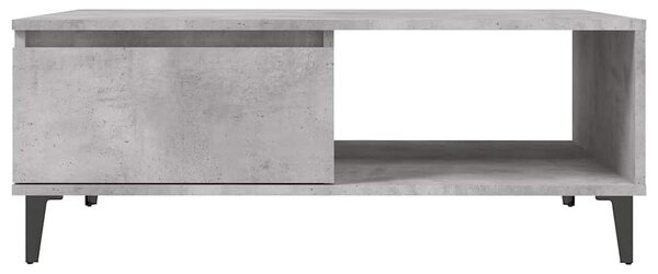Betonszürke szerelt fa dohányzóasztal 90 x 60 x 35 cm