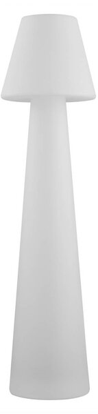 Lucande teraszvilágítás Gauri, fehér, magasság 107 cm, IP65, Fehér / opál, Műanyag, Modern