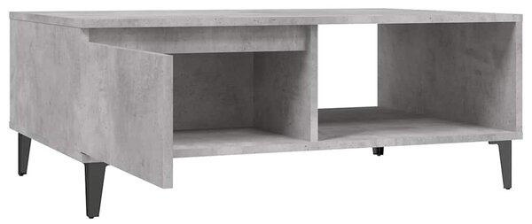 Betonszürke szerelt fa dohányzóasztal 90 x 60 x 35 cm