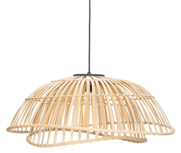 Lindby Ilajus lógó világítás, Ø 62 cm, bambusz, E27, dimmelhető, Világos fa, Nappali / Étkező, Bambusz, Skandináv