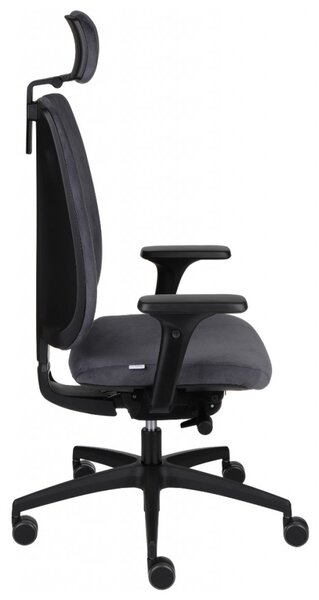 GRO-Valio BT HD Black főnöki forgószék fejtámlával