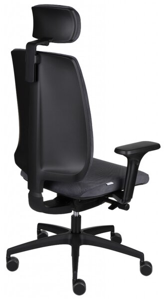 GRO-Valio BT HD Black főnöki forgószék fejtámlával