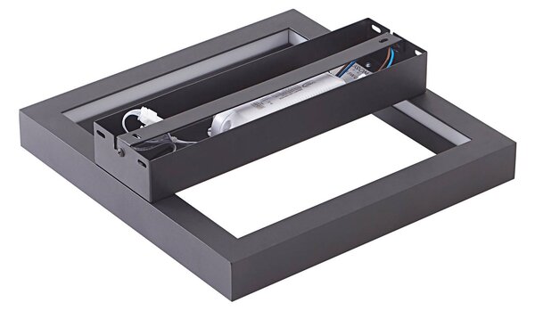 Lucande Smart LED mennyezeti lámpa Tjado, 30 cm, fekete, RGBW, dimmelhető, Fekete, Nappali / Étkező, fém, Modern