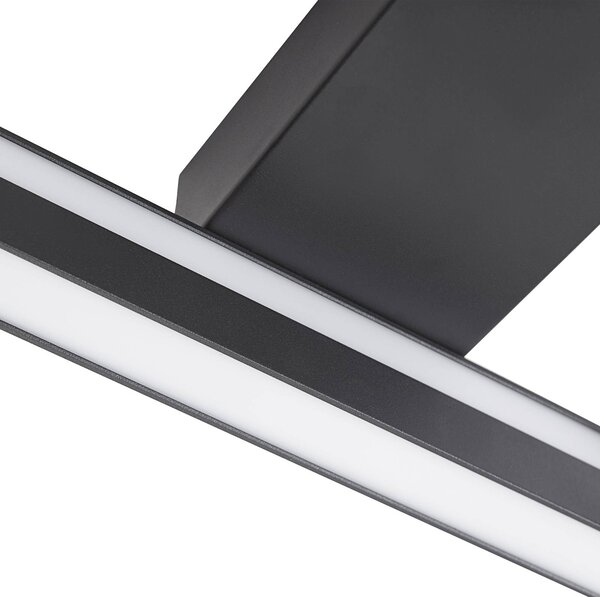 Lucande Smart LED mennyezeti lámpa Tjado, 30 cm, fekete, RGBW, dimmelhető, Fekete, Nappali / Étkező, fém, Modern