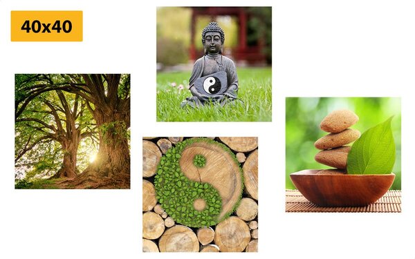 Képszett Feng Shui zöld változatban