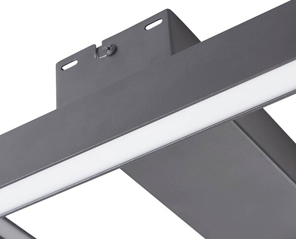 Lucande Smart LED mennyezeti lámpa Tjado, 30 cm, fekete, RGBW, dimmelhető, Fekete, Nappali / Étkező, fém, Modern