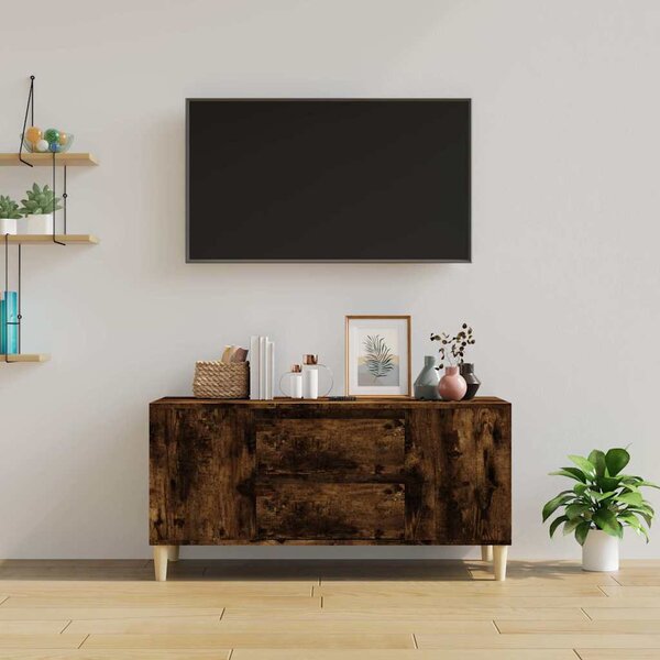 Füstös tölgy színű szerelt fa TV-szekrény 102x44,5x50 cm