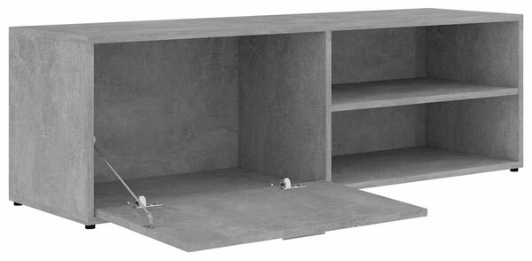 Betonszürke szerelt fa TV-szekrény 120 x 34 x 37 cm
