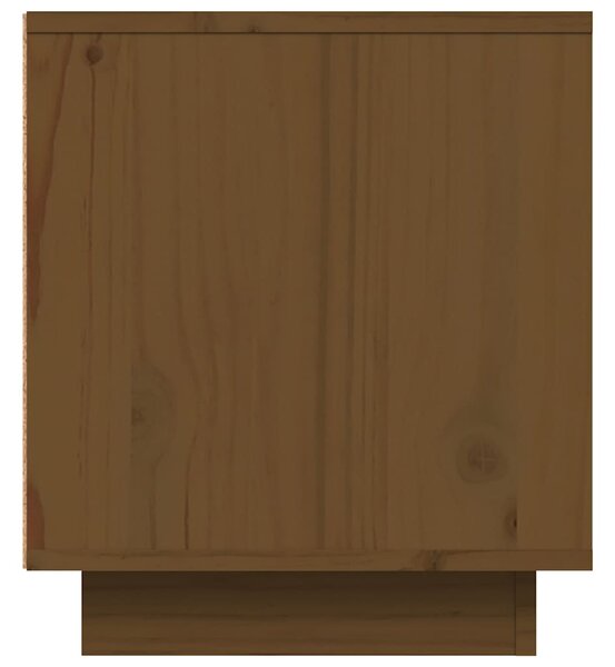 Mézbarna tömör fenyőfa TV-szekrény 80x35x40,5 cm