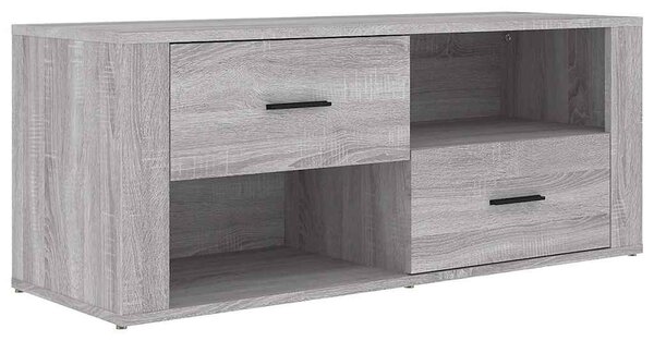 Szürke sonoma színű szerelt fa TV-szekrény 100 x 35 x 40 cm