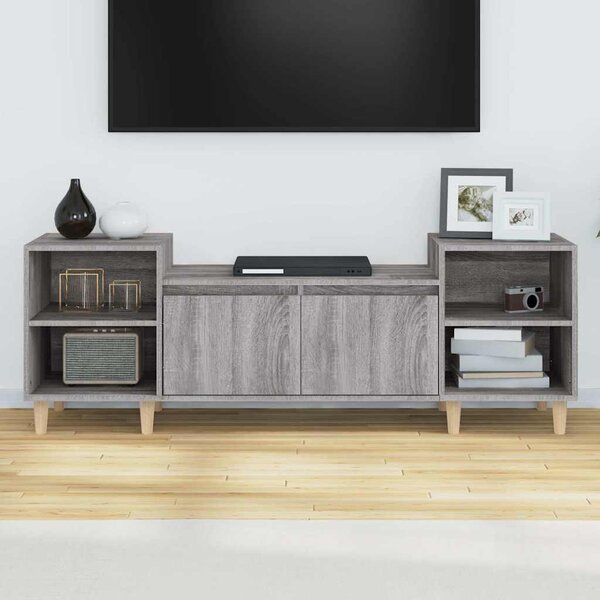 Szürke sonoma színű szerelt fa TV-szekrény 160x35x55 cm