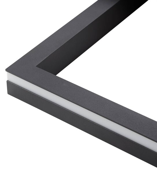 Lucande Smart LED mennyezeti lámpa Tjado, 85cm, fekete, RGB, CCT, dimmelhető, Fekete, Nappali / Étkező, fém, Modern