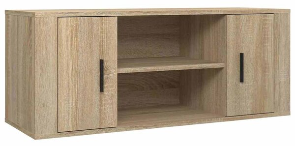 Sonoma tölgyszínű szerelt fa TV-szekrény 100 x 35 x 40 cm
