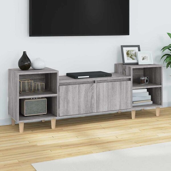 Szürke sonoma színű szerelt fa TV-szekrény 160x35x55 cm