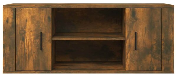 Füstös tölgy színű szerelt fa TV-szekrény 100 x 35 x 40 cm