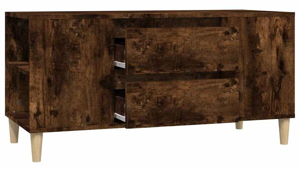 Füstös tölgy színű szerelt fa TV-szekrény 102x44,5x50 cm