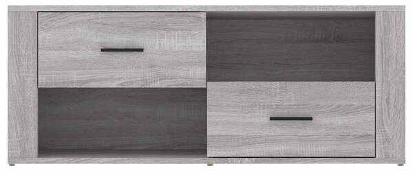 Szürke sonoma színű szerelt fa TV-szekrény 100 x 35 x 40 cm