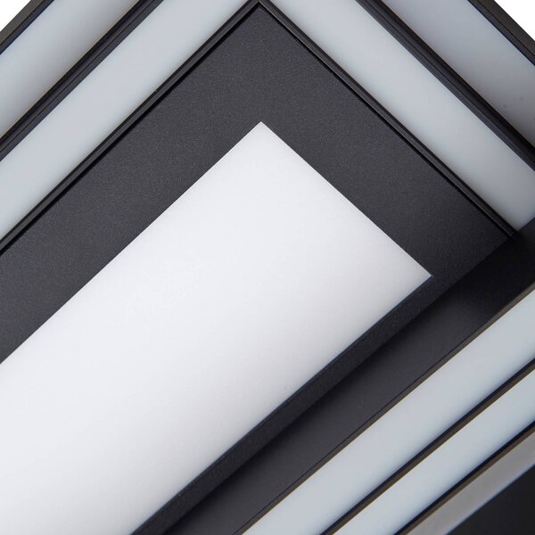Lucande Smart LED mennyezeti világítás Tjado 115 cm fekete RGB CCT, dimmelhető, Fekete, Nappali / Étkező, fém, Modern