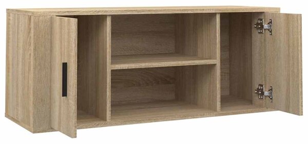 Sonoma tölgyszínű szerelt fa TV-szekrény 100 x 35 x 40 cm