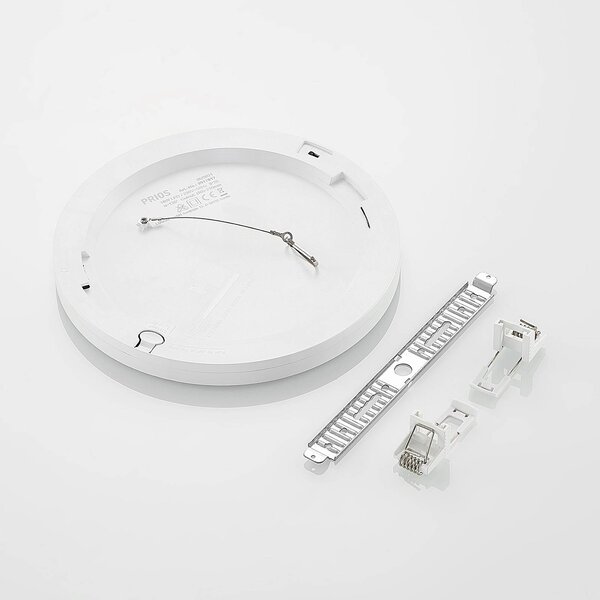 PRIOS Prios LED mennyezeti lámpa Aureka, 3 darabos szett, érzékelő, Ø 23 cm, fehér, Fehér / opál, Nappali / Étkező, Alumínium, Modern