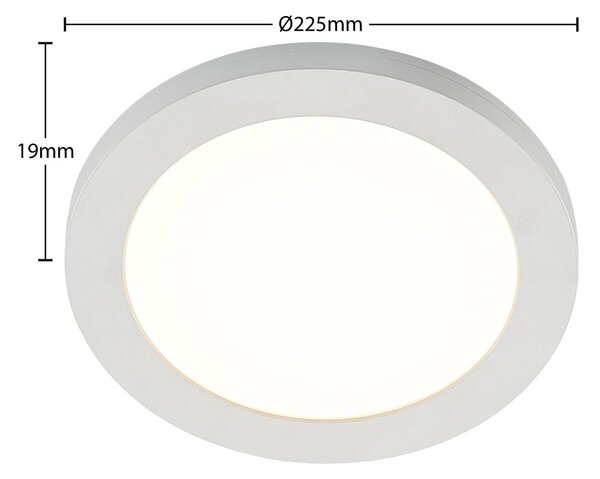 PRIOS Prios LED mennyezeti lámpa Aureka, 3 darabos szett, érzékelő, Ø 23 cm, fehér, Fehér / opál, Nappali / Étkező, Alumínium, Modern