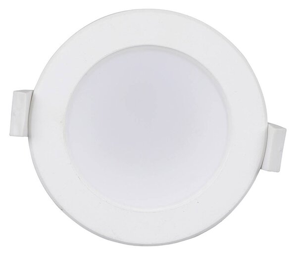 PRIOS Prios LED-es süllyesztett lámpa Rida, 3 darabos szett, fehér, 15 cm, CCT, IP44, dimmelhető, Fehér / opál, Fürdőszoba, Alumínium, Modern