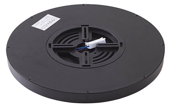 Lindby Smart LED mennyezeti lámpa Pravin, Ø 30 cm, CCT, fekete, dimmelhető, Fekete, Nappali / Étkező, Műanyag, Modern