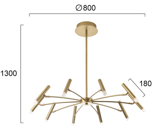 SECRET LED design csillár, bronz, 2548 lm