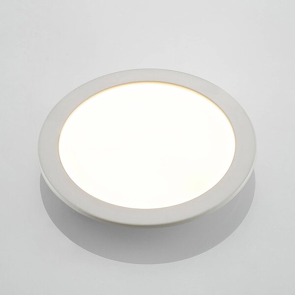 PRIOS Prios LED süllyesztett lámpa Cadance, fehér, 24cm, 10 darabos készlet, CCT, dimmelhető, Fehér / opál, Fürdőszoba, Alumínium, Modern