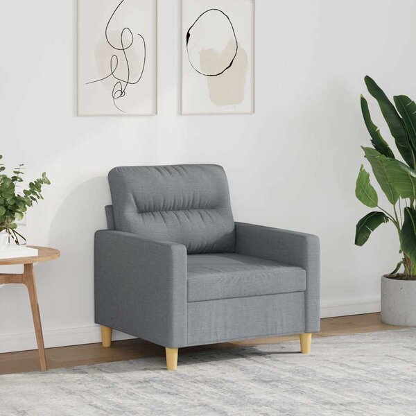 Világosszürke szövet kanapéfotel 60 cm