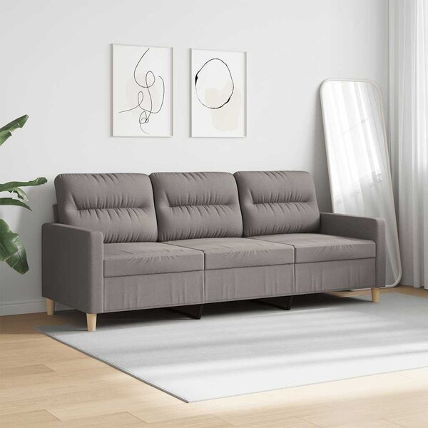 3 személyes fekete szövetkanapé 180 cm