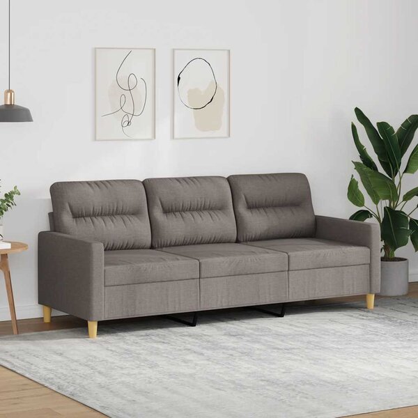 3 személyes fekete szövetkanapé 180 cm